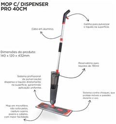 MOP C/ DISPENSER PRO 40CM SP9370 BETTANI