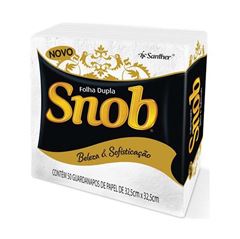 GUARDANAPO FOLHA DUPLA SNOB 32,5×32,5 CM GGP33 SANTHER