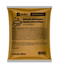 SEAQ06800 - SABONETE ANTISSÉPTICO ESPUMA 800ML SANTHER